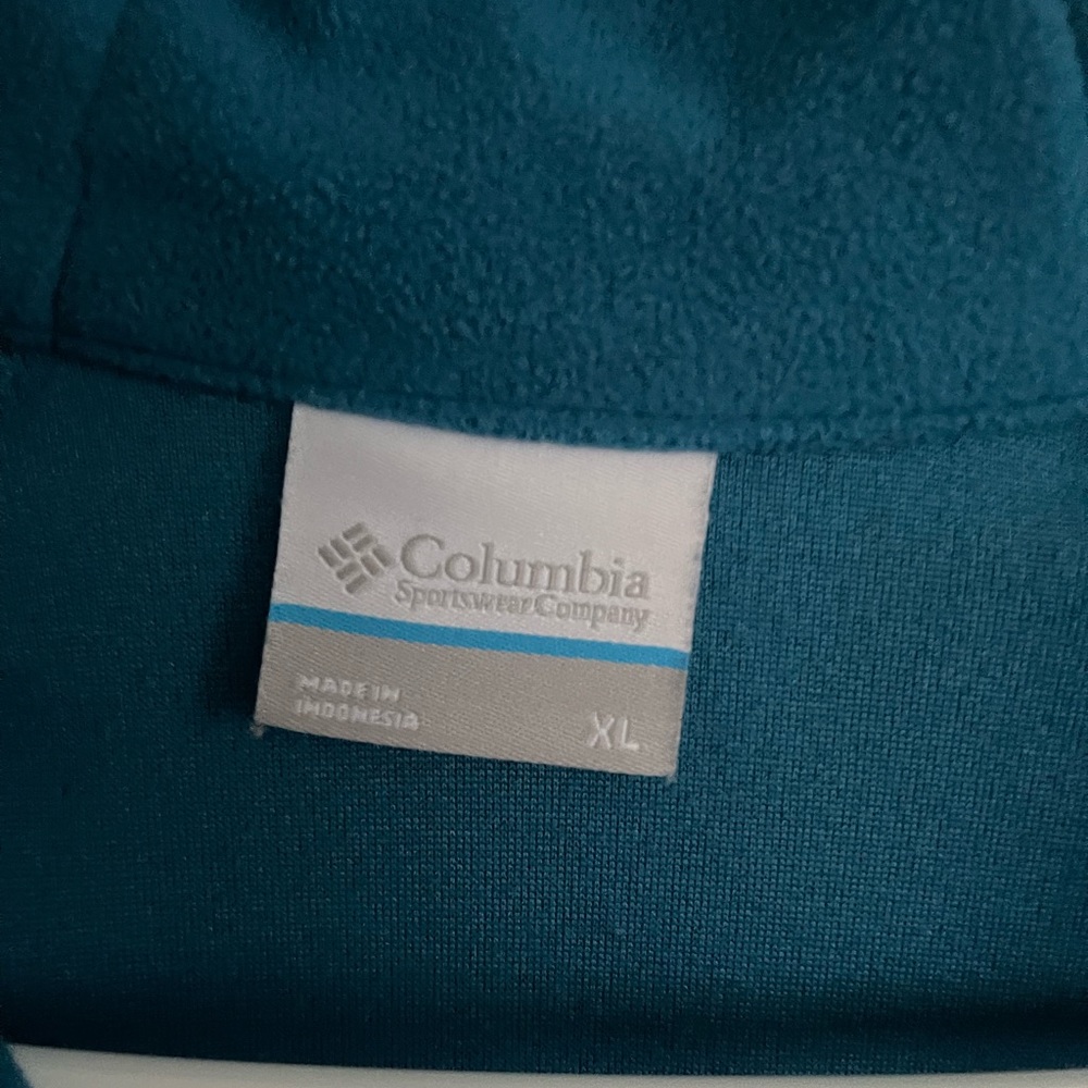 Columbia teal pull over sweater, I wore it once and never again.